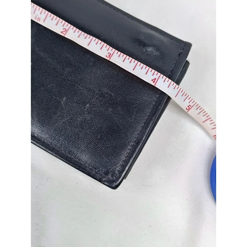 Vintage Rolfs Cowhide Black Leather Bifold Men's Wallet Coins Cards Keys Classic